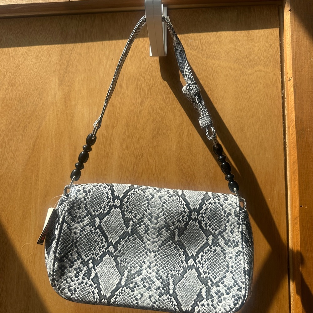 Vintage Stylish Snake Print Shoulder Bag